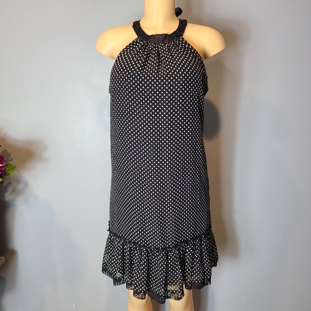 Jonathan Martin VTG Polka Dot Lace Retro Shift Dress Drop Waist Y2K Resort Sz‎ 6 - Picture 11 of 13